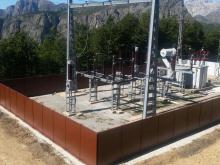 Subestación eléctrica del Puerto de Panderruedas tras los trabajos de apantallamiento acústico